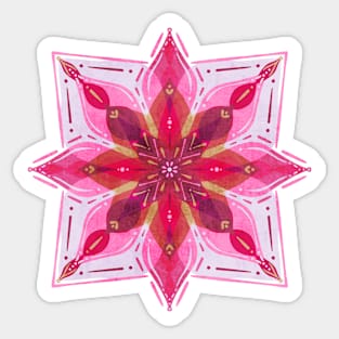 Pink Distressed Mandala Sticker